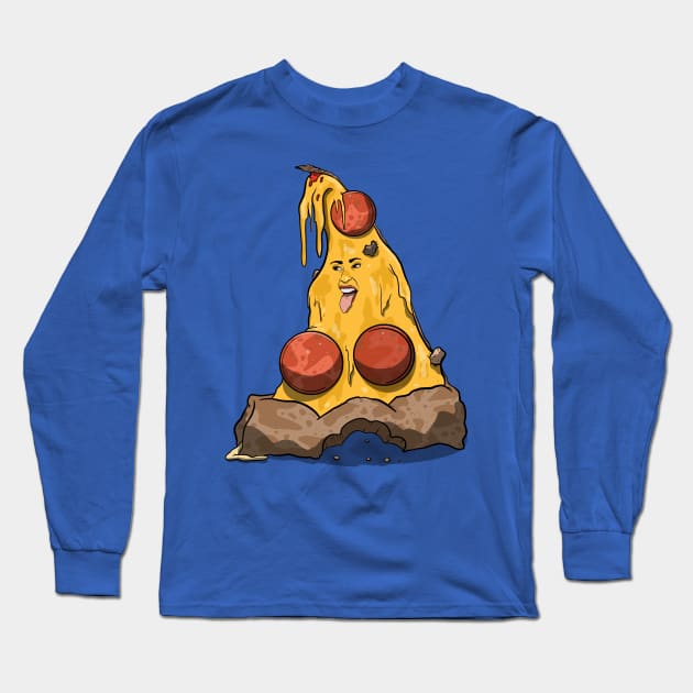 Wings And Pizza Long Sleeve T-Shirt by ArtOfJHammond